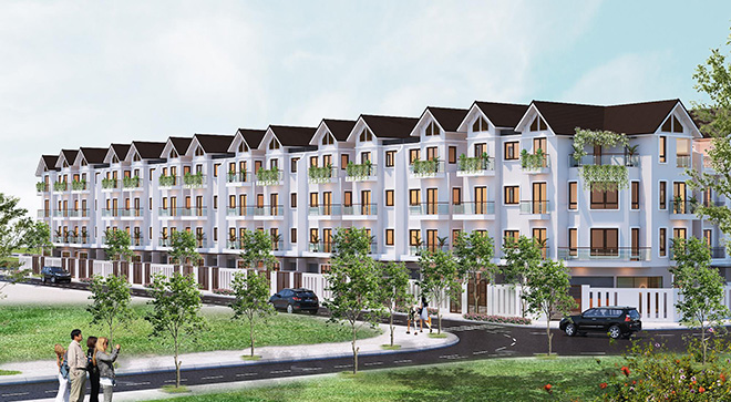 Một góc phối cảnh Khu biệt thự nhà vườn Apromaco