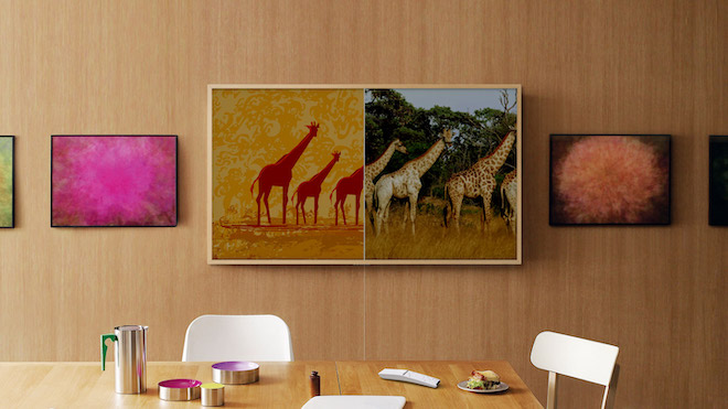 TV QLED phiên bản Frame trông như khung hình nhờ Art Mode.
