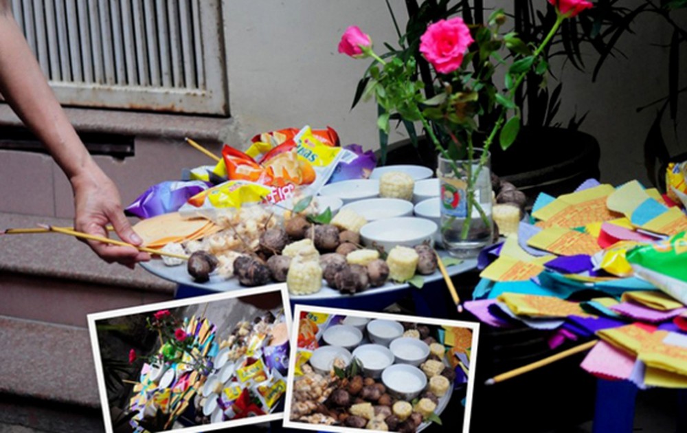 Mâm cỗ cúng cô hồn. (Ảnh minh họa).