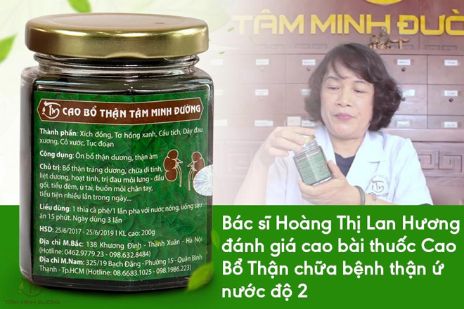 Chữa thận ứ nước độ 2 bằng Cao Bổ Thận Tâm Minh Đường - 2