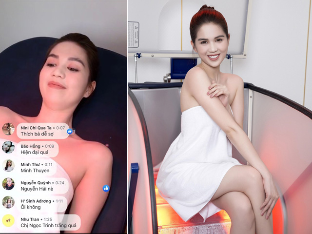 Làm đẹp - Ngọc Trinh livestream tắm trắng với loạt máy móc hiện đại, thế này không trắng mới lạ