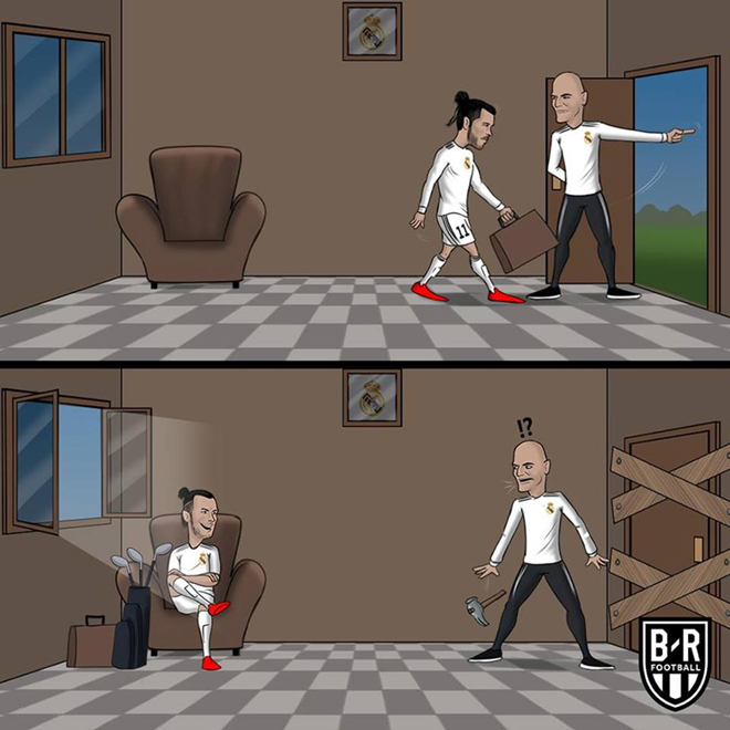 Dù bị Zidane "tống cổ" khỏi Real nhưng Bale vẫn hả hê khi tìm được đường ở lại Madrid để đánh golf.