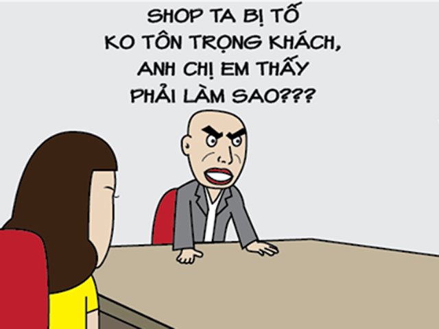 Tranh vui - Cách xử lý khi cửa hàng bị khách phàn nàn