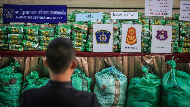Cảnh sát Thái Lan thu giữ 459kg ma túy đá tuồn vào nước này từ Myanmar.