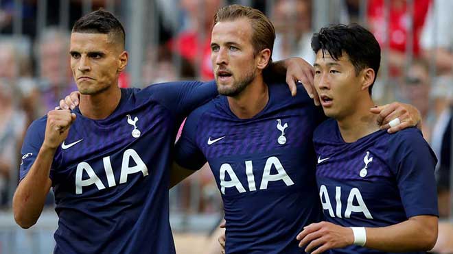 Harry Kane (giữa) giúp Tottenham vào chung kết Audi Cup