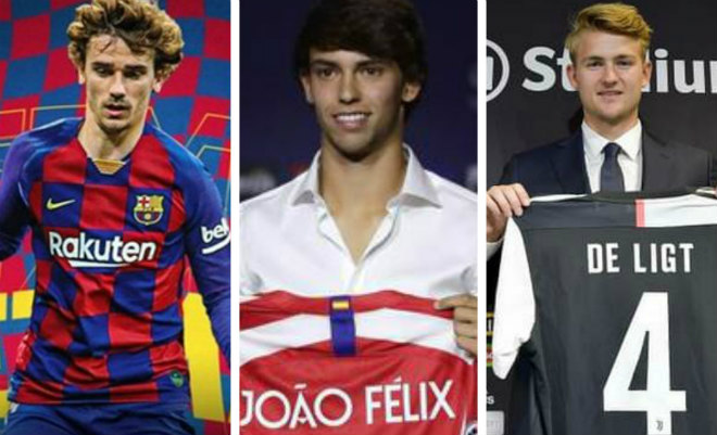 Griezmann, Felix và De Ligt đang là 3 thương vụ HOT nhất chợ hè