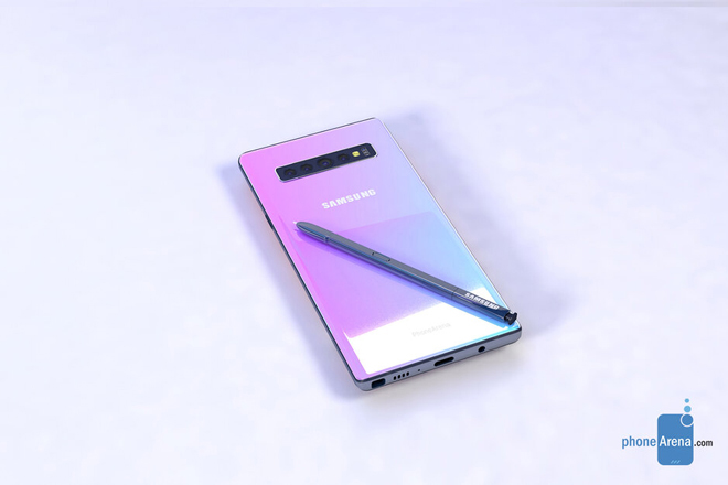 Concept Galaxy Note 10 cùng bút S Pen.