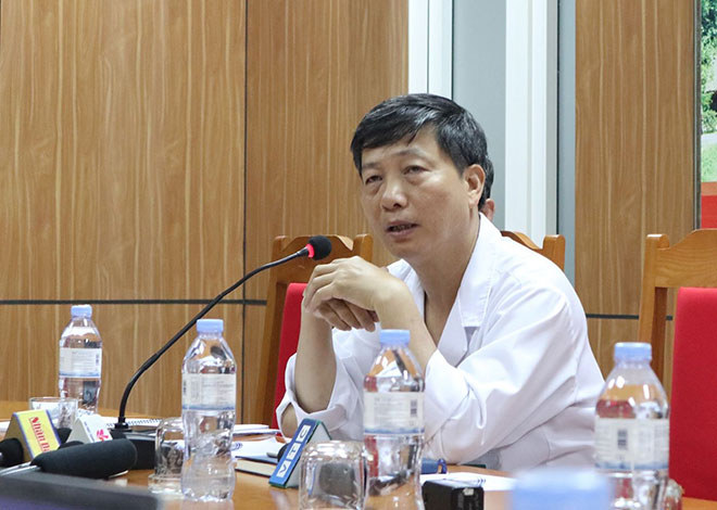 Bác sỹ Trần Tất Thắng - Phó Giám đốc Bệnh viện Hữu nghị đa khoa Nghệ An thông tin liên quan đến vụ 6 bệnh nhân sốc khi chạy thận