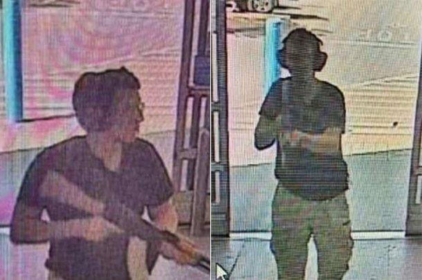 &nbsp;Camera an ninh ghi lại hình ảnh của nghi phạm Patrick Crusius khi xông vào khu mua sắm