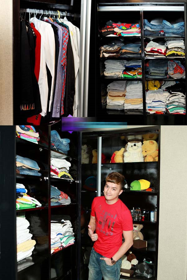 ... hay tủ đồ hàng hiệu mà nam ca sĩ sở hữu khiến nhiều người ngưỡng mộ