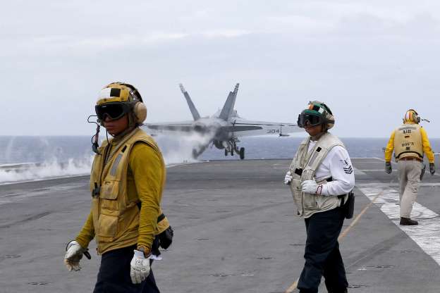 Tàu sân bay USS Ronald Reagan của Mỹ mới đây tiến vào một&nbsp;khu vực đang&nbsp;tranh chấp Biển Đông (Ảnh: AP)