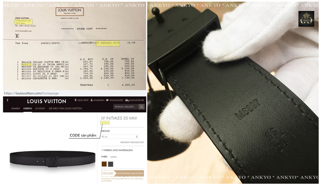 Đối chiếu mã sản phẩm chính hãng trên Bill phải trùng khớp nhau