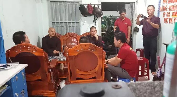 Cuộc làm việc của Giáo hội Phật giáo Việt Nam tại gia đình chị H vào rạng sáng nay