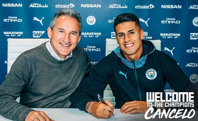 Cancelo gia nhập Man City