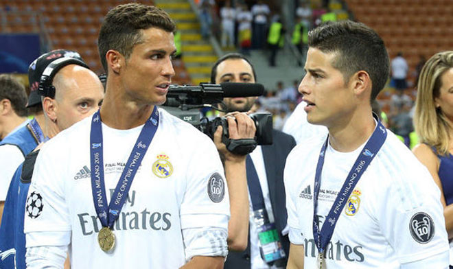 Ronaldo muốn tác động Juventus để nhằm giải cứu James Rodriguez khỏi "địa ngục" Real