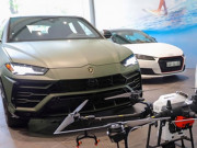 Tin tức ô tô - Cận cảnh Lamborghini Urus với ngoại thất màu xanh quân đội của đại gia Đặng Lê Nguyên Vũ