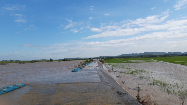 Theo tìm hiểu, công trình đê bao Quảng Điền được đưa vào sử dụng từ năm 2014 với tổng vốn đầu tư hơn 300 tỷ đồng.