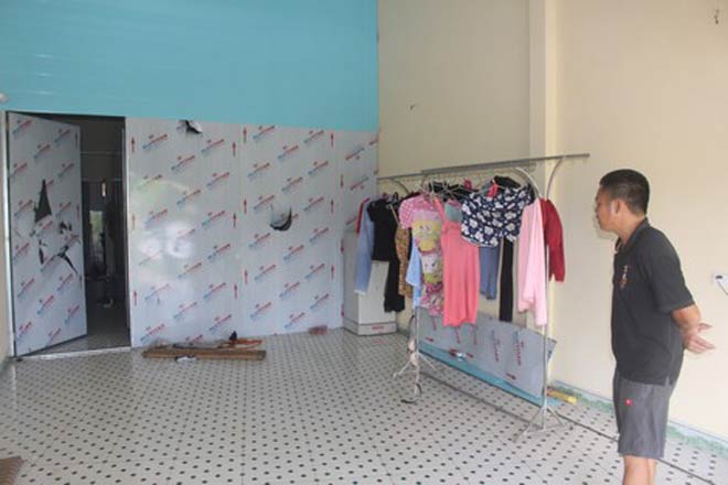 Hiện trường nơi xảy ra cuộc hỗn chiến.