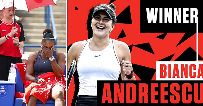 Chấn thương lưng khiến Serena cay đắng nhìn&nbsp;Andreescu đăng quang Rogers Cup