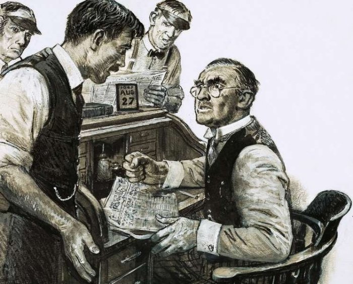 Sampson giải thích về giấc mơ của mình với tổng biên tập. Ảnh minh họa.