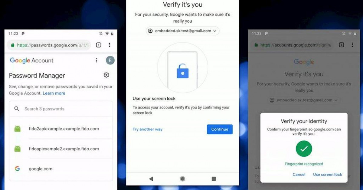 Công nghệ thông tin - Android cho phép đăng nhập ứng dụng Google bằng vân tay