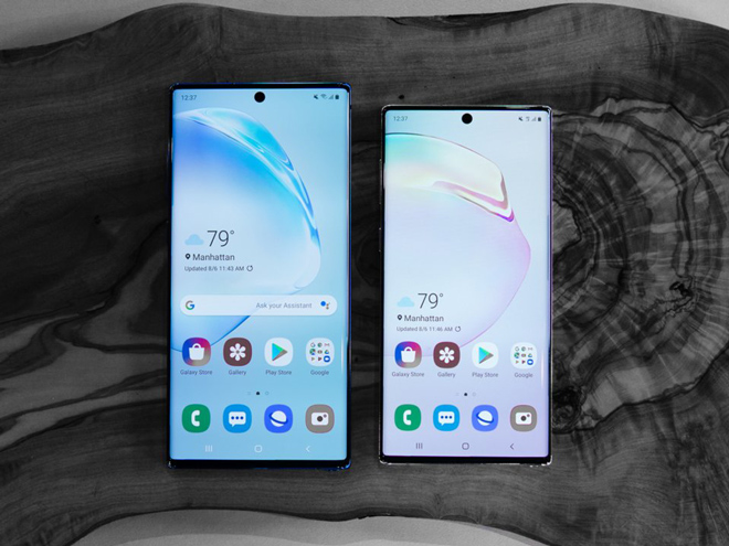 1. Galaxy Note 10 có màn hình 6,3 inch và Galaxy Note 10+ có màn hình lớn 6,8 inch