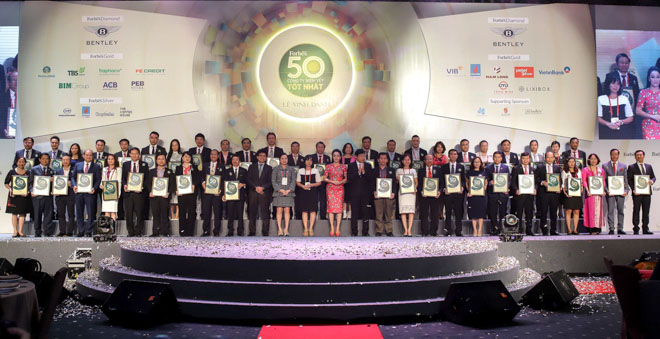 Buổi tôn vinh 50 doanh nghiệp niêm yết tốt nhất năm 2018.