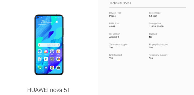 huawei nova 5t