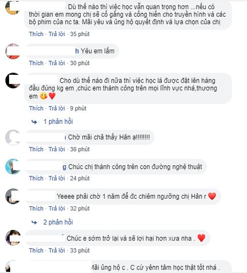 Fan dành tình cảm yêu mến đến Bảo Hân khi biết thông tin cô "tạm dừng" đóng phim trong 2 năm tới