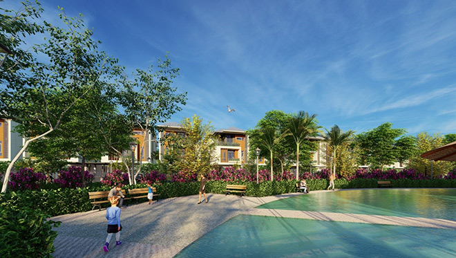 Công viên trung tâm Central Park rộng 10.000m2 mang lại không gian xanh mát, trong lành