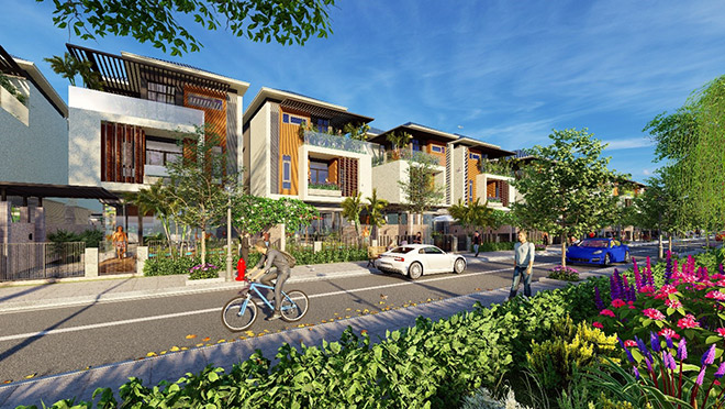 Phối cảnh khu biệt thự Phú Mỹ Gold Villas với hệ thống tiện ích vượt bậc