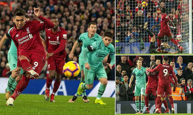 Firmino, Mane và Salah gieo ác mộng lên hàng thủ Liverpool ở lượt đi mùa trước