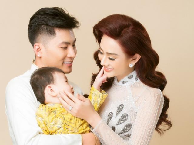 Vợ chồng Lâm Khánh Chi lần đầu chụp bộ ảnh cùng con trai nhờ người mang thai hộ
