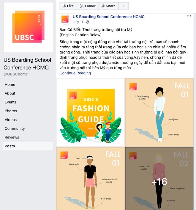 Bài đăng trên US Boarding School Conference HCMC&nbsp;chia sẻ những thông tin hữu ích về trang phục ở các trường nội trú của Mỹ.