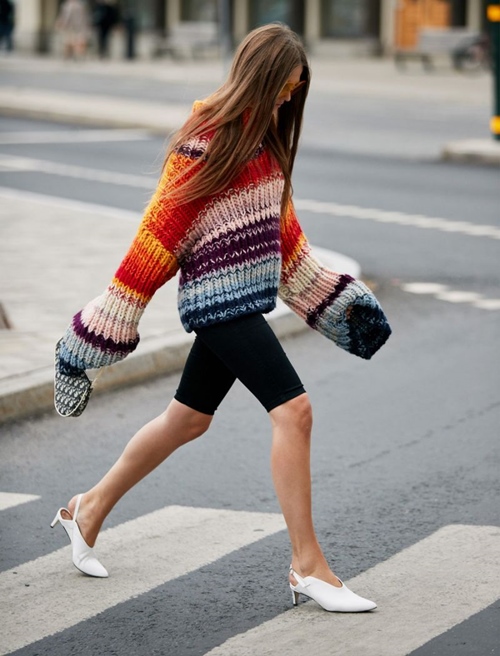 Học Gigig Hadid mặc đẹp kiểu quần đạp xe biker short - 12