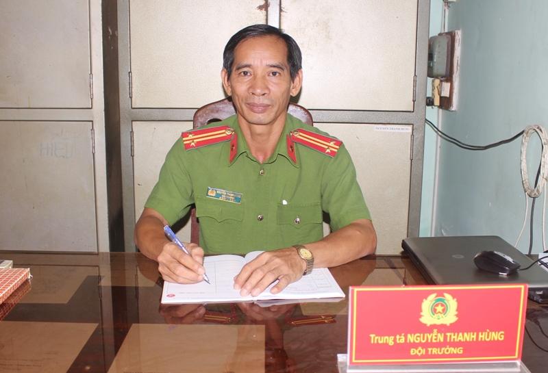 Trung tá Nguyễn Thanh Hùng, Đội trưởng đội Hướng dẫn, điều tra án xâm phạm nhân thân Công an tỉnh Đồng Tháp.