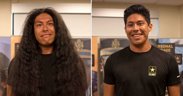 Reynaldo Arroyo trước và sau khi&nbsp; "xuống tóc" (Ảnh: Facebook)