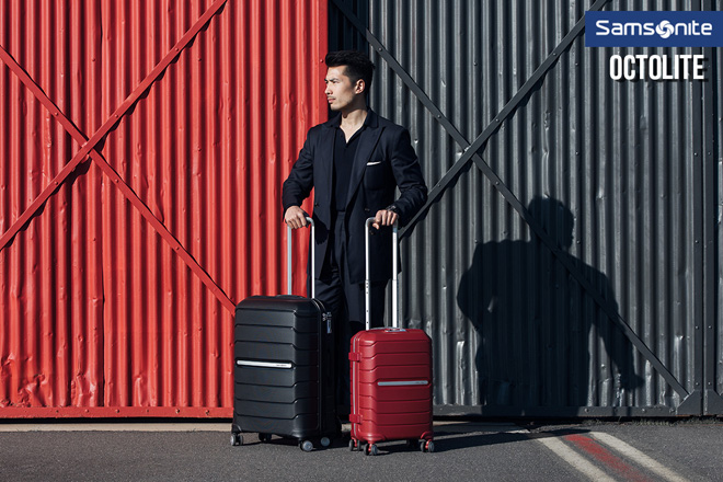 BST vali Octolite của thương hiệu Samsonite ghi điểm nhờ thiết kế mạnh mẽ và chất liệu bền bỉ