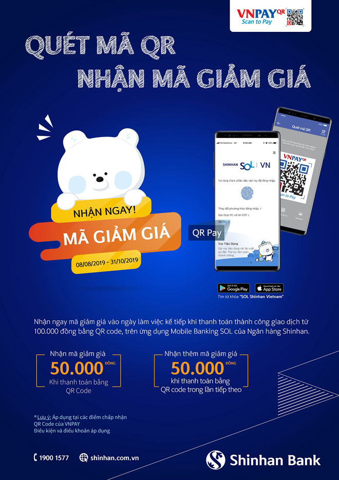 Quét mã QR, nhận ngay đến 100k trên Mobile Banking ngân hàng Shinhan - 1