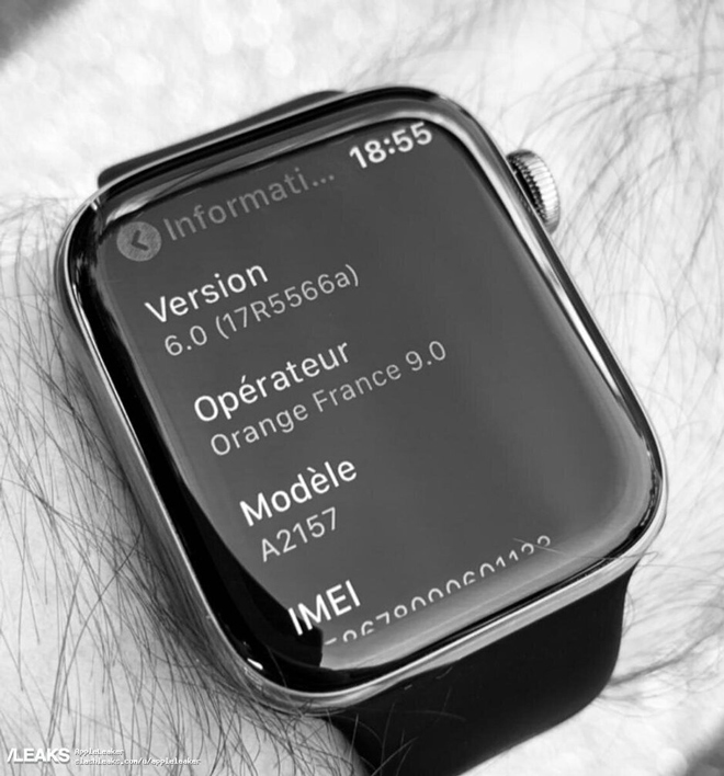 Hình ảnh đầu tiên về Apple Watch Series 5.