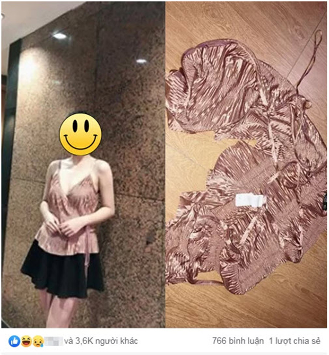 Cô gái đặt mua váy trên mạng đến khi nhận hàng tưởng là rèm cửa.
