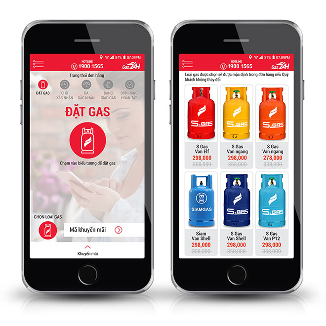 Ứng dụng gọi gas online tiết kiệm chi phí thời gian cho khách hàng