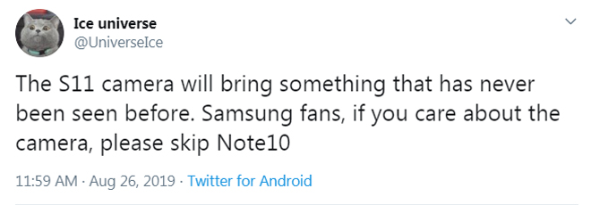 Tin đồn về Galaxy S11 năm sau của Samsung.