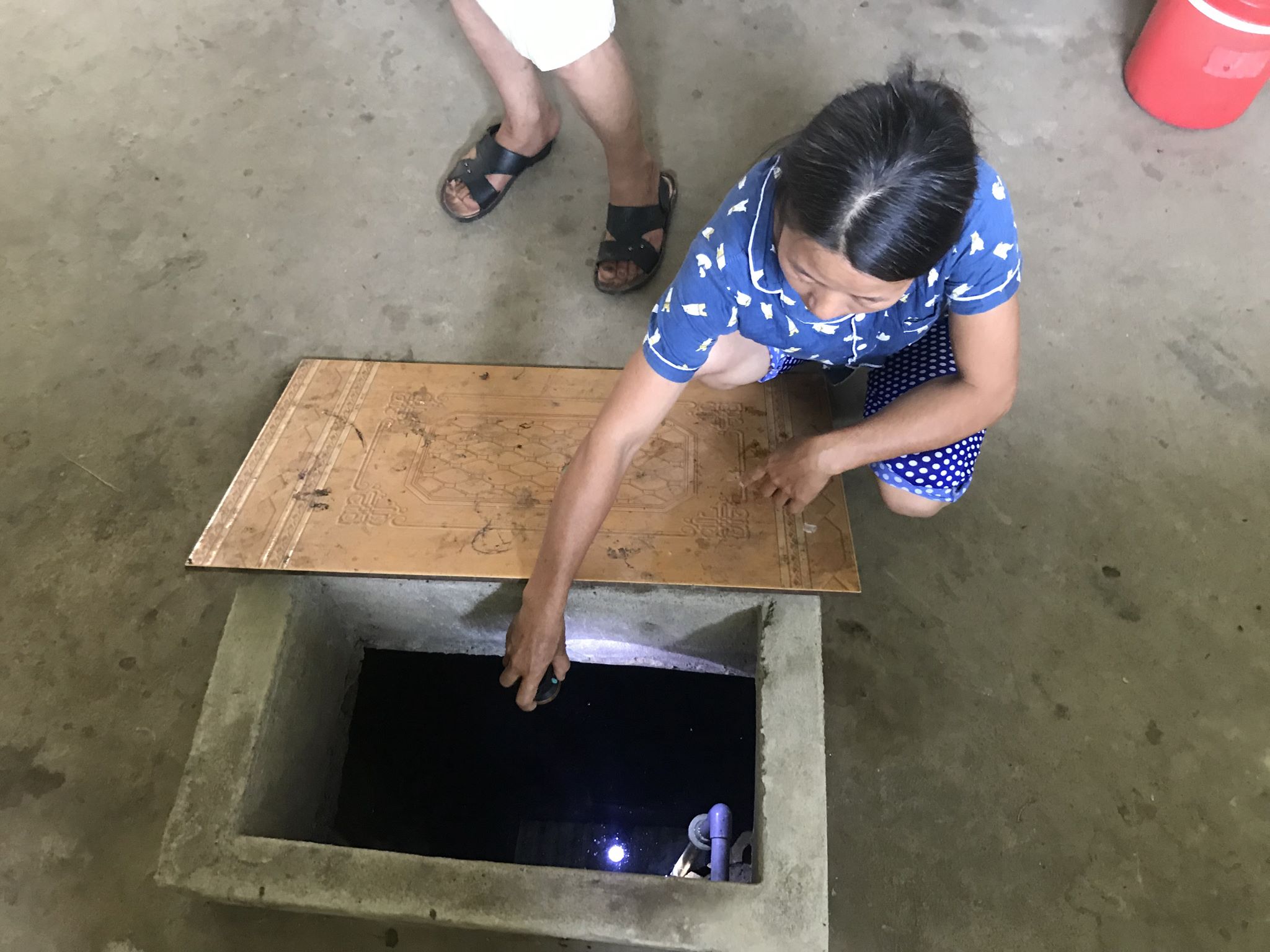 Khu vực giếng nơi bà Thanh đổ thuốc trừ sâu