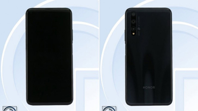 Hình ảnh chiếc Honor 20SE trên TENAA.