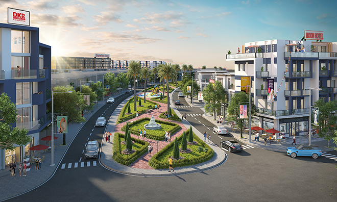 Công viên xanh trong nội khu đô thị Nhơn Hội New City