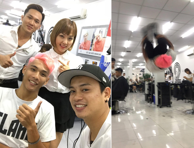 Màn trình diễn Parkour ‘hồng rực’ ngay trong salon của youtuber FLAHO