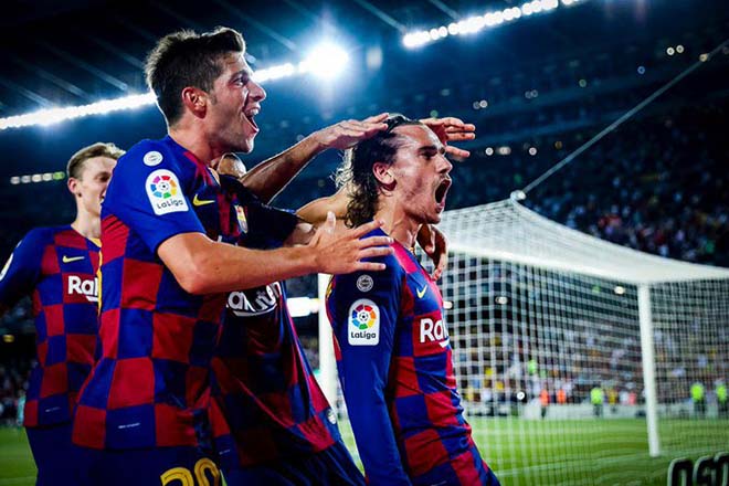 Griezmann tỏa sáng đúng vào thời điểm Barca gặp khó khăn về nhân sự, Messi vắng mặt