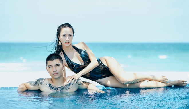 'Bỏng mắt' ngắm Vũ Ngọc Anh khoe đường cong với bikini họa tiết da rắn - 10