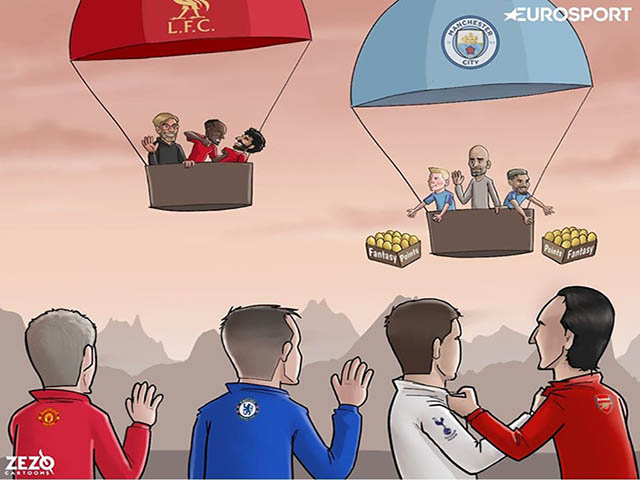 Tranh vui - Ảnh chế: Liverpool và Man City ở một "đẳng cấp" khác so với Big 6